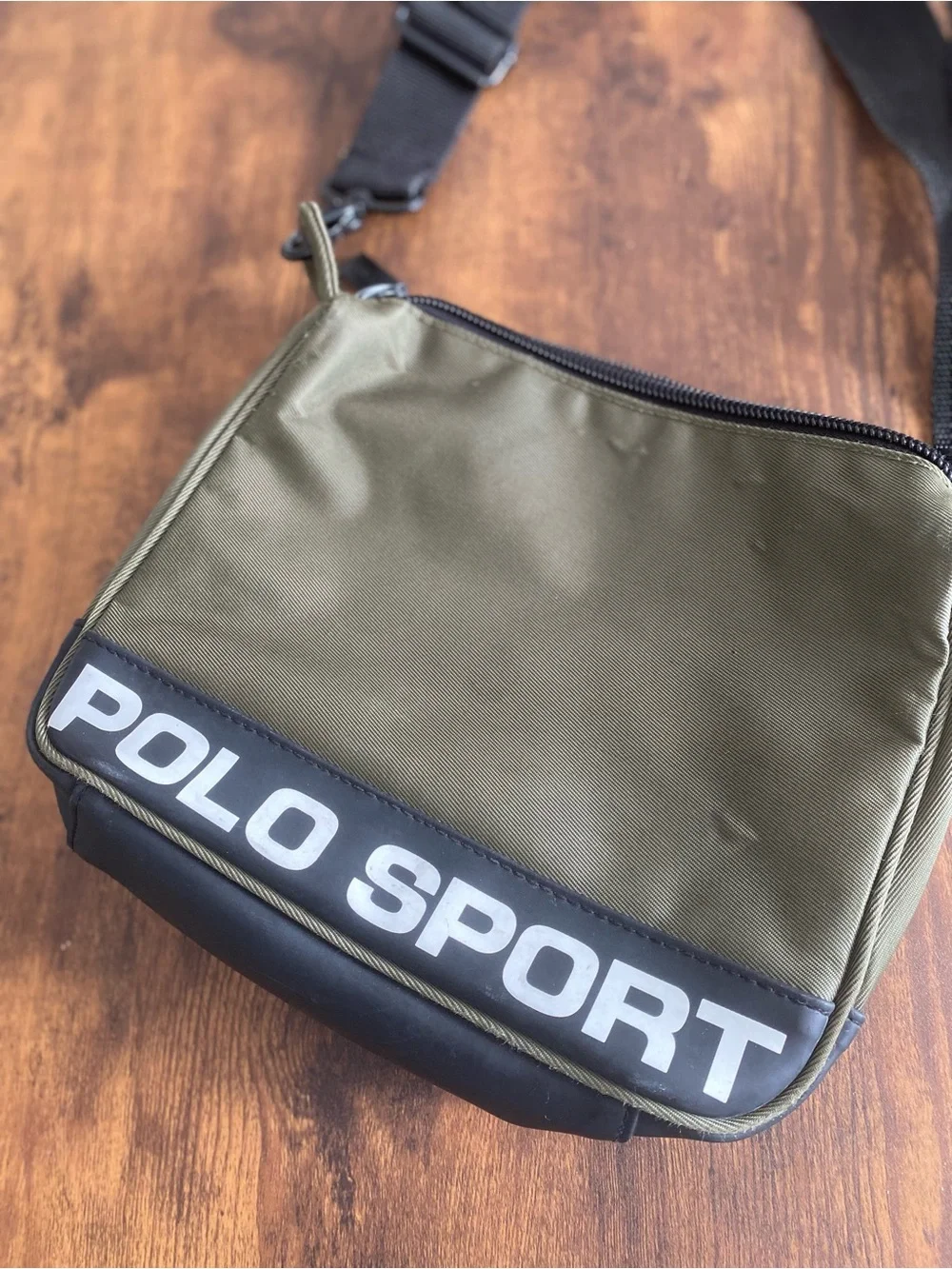 Polo by Ralph Lauren Olive & Black Polo Sport Crossbody Messenger